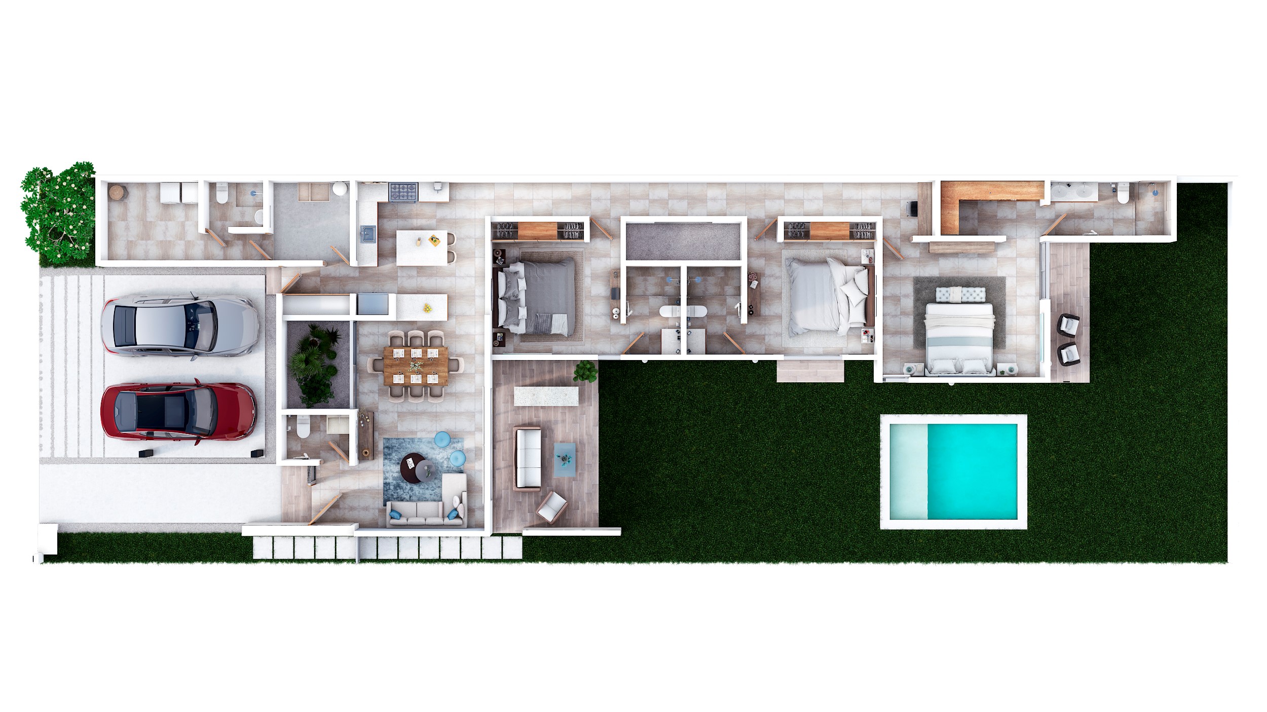 Planta arquitectónica de Alba Residencial en Mérida, Yucatán.